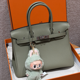 최고퀄 에르메스 올수공 버킨 30 세이지 토고 가죽 은장