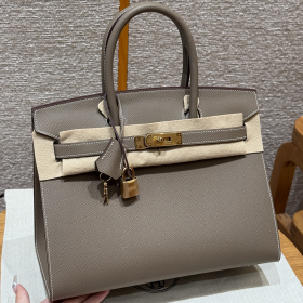 최고퀄 에르메스 올수공 버킨 25 Etoupe 토고 가죽 금장