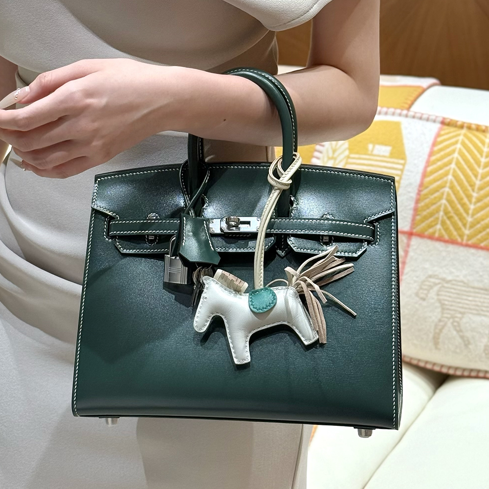 최고퀄 에르메스 올수공 버킨 25 Vert fonce 복스 가죽 은장