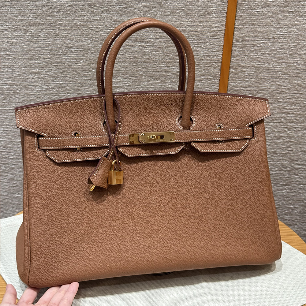 최고퀄 에르메스 올수공 버킨 35 Gold 토고 가죽 금장
