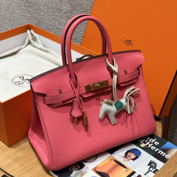 최고퀄 에르메스 올수공 버킨 30 Rose extreme 토고 가죽 금장