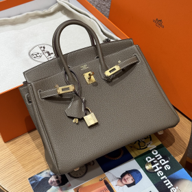 최고퀄 에르메스 올수공 버킨 25 Etoupe 토고 가죽 금장