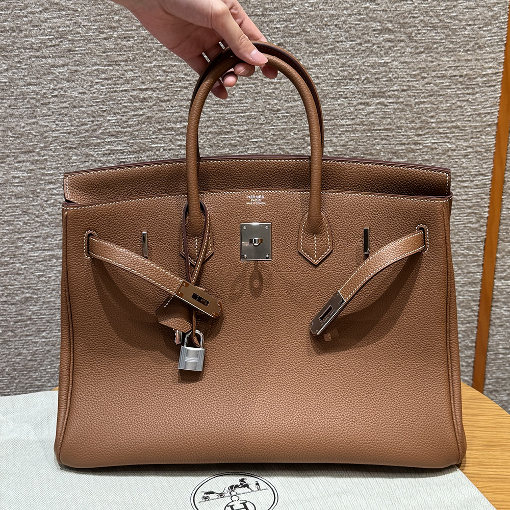 최고퀄 에르메스 올수공 버킨 35 Gold 토고 가죽 은장