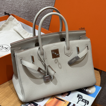 최고퀄 에르메스 올수공 버킨 30 Beton 토고 가죽 은장