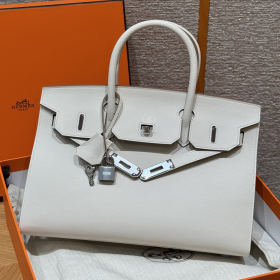 최고퀄 에르메스 올수공 버킨 30 Craie 엡송 셀리에 가죽 은장