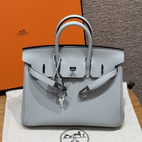 최고퀄 에르메스 올수공 버킨 25 Blue pale 토고 가죽 은장