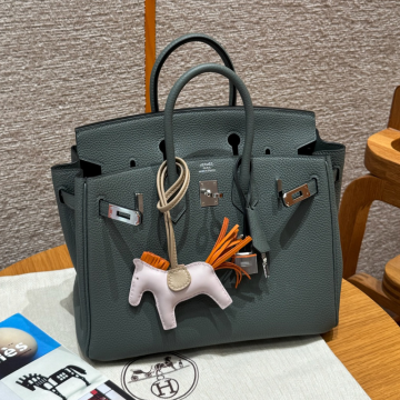 최고퀄 에르메스 올수공 버킨 25 Vert Amanda 토고 가죽 은장