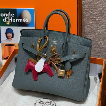 최고퀄 에르메스 올수공 버킨 25 Vert Amanda 토고 가죽 금장
