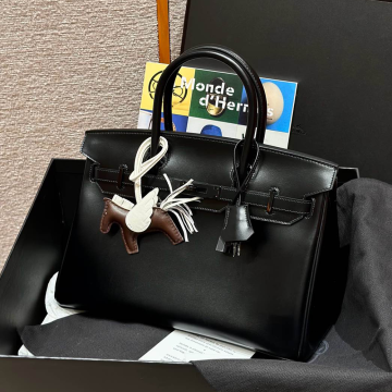 최고퀄 에르메스 올수공 버킨 30 Noir 복스 가죽 Noir