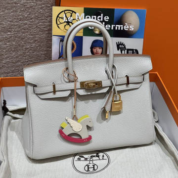 최고퀄 에르메스 올수공 버킨 25 Girs pale 토고 가죽 금장