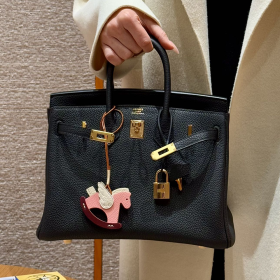 최고퀄 에르메스 올수공 버킨 25 Noir 토고 가죽 금장