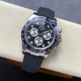 최고퀄 VS공장 롤렉스 데이토나 블랙 8P 다이얼 화이트 골드 금통 러버밴드 40mm 126519