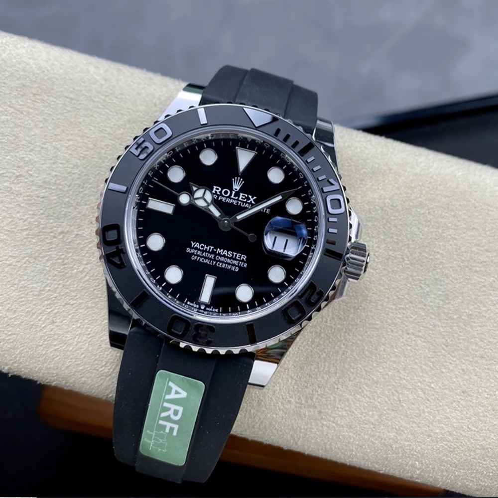 최고퀄 ARF공장 롤렉스 요트마스터 블랙 다이얼 화이트 골드 금통 러버밴드 42mm 226659