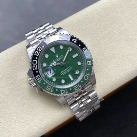 최고퀄 ARF공장 롤렉스 GMT마스터 그린 다이얼 화이트 골드 쥬빌레 40mm 126729