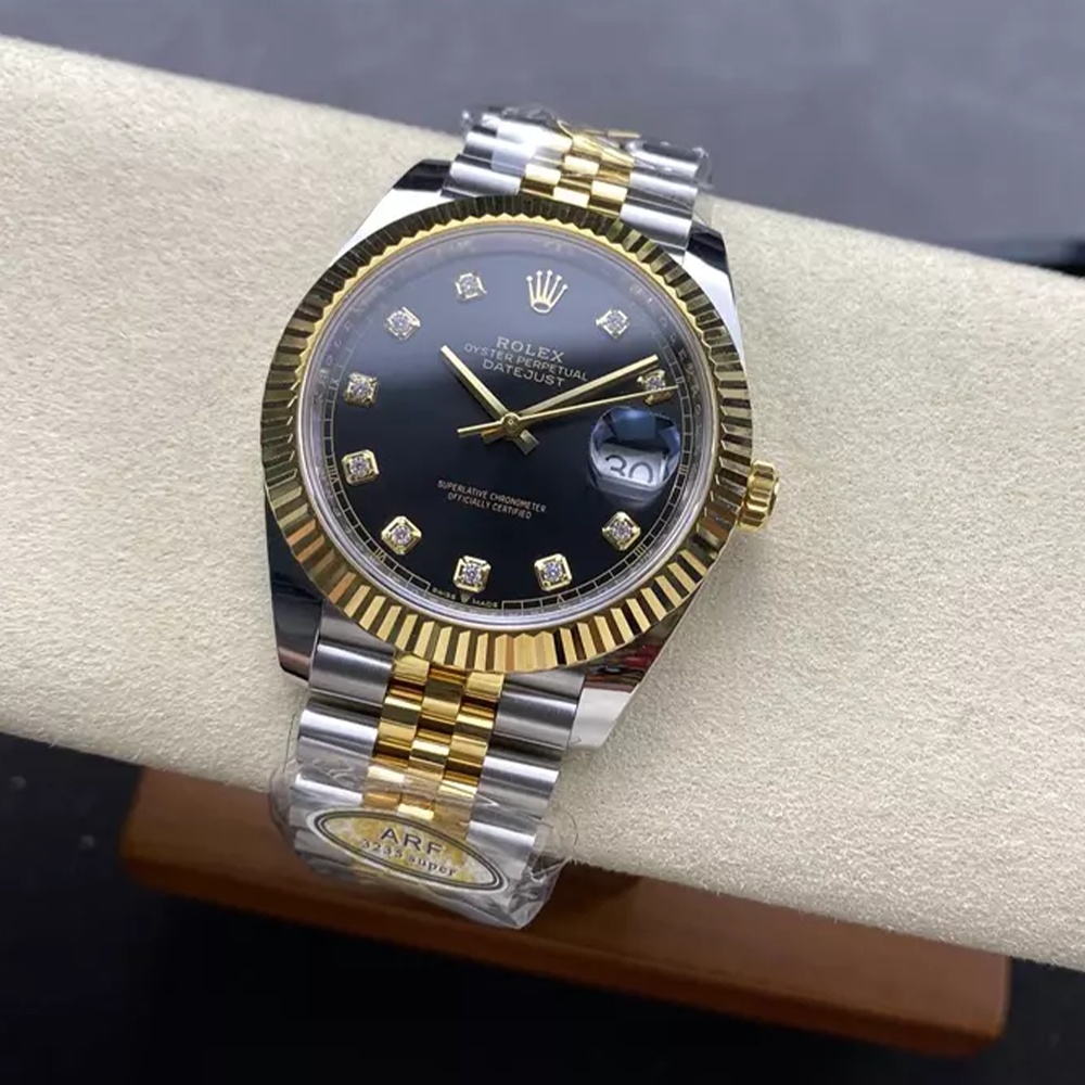 최고퀄 ARF공장 롤렉스 데이저스트 블랙 10P 다이얼 옐로우 골드 쥬빌레 콤비 41mm 126333
