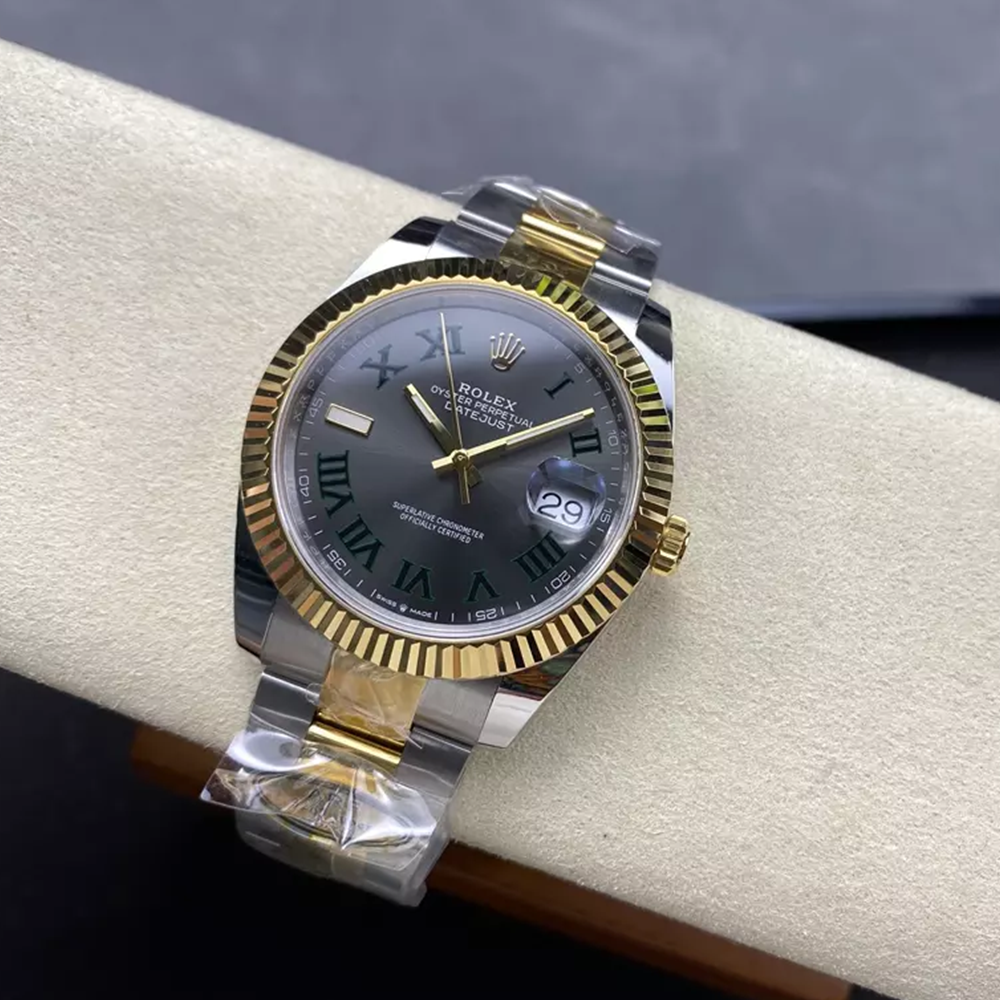 최고퀄 ARF공장 롤렉스 데이저스트 윔블던 다이얼 옐로우 골드 오이스터 콤비 41mm 126333