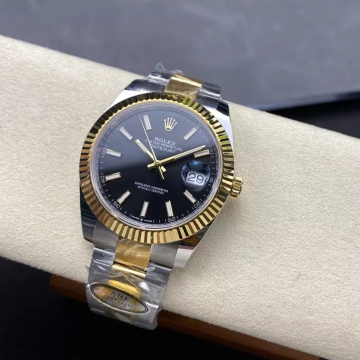 최고퀄 ARF공장 롤렉스 데이저스트 블랙 다이얼 옐로우 골드 오이스터 콤비 41mm 126333
