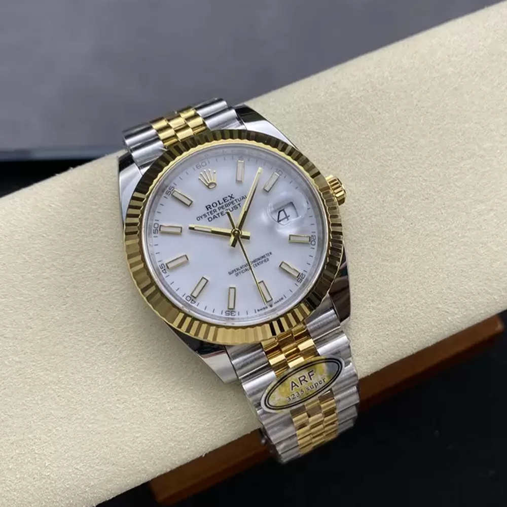 최고퀄 ARF공장 롤렉스 데이저스트 화이트 다이얼 옐로우 골드 쥬빌레 콤비 41mm 126333