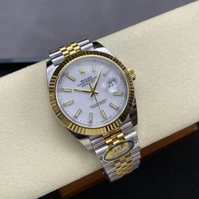 최고퀄 ARF공장 롤렉스 데이저스트 화이트 다이얼 옐로우 골드 쥬빌레 콤비 41mm 126333