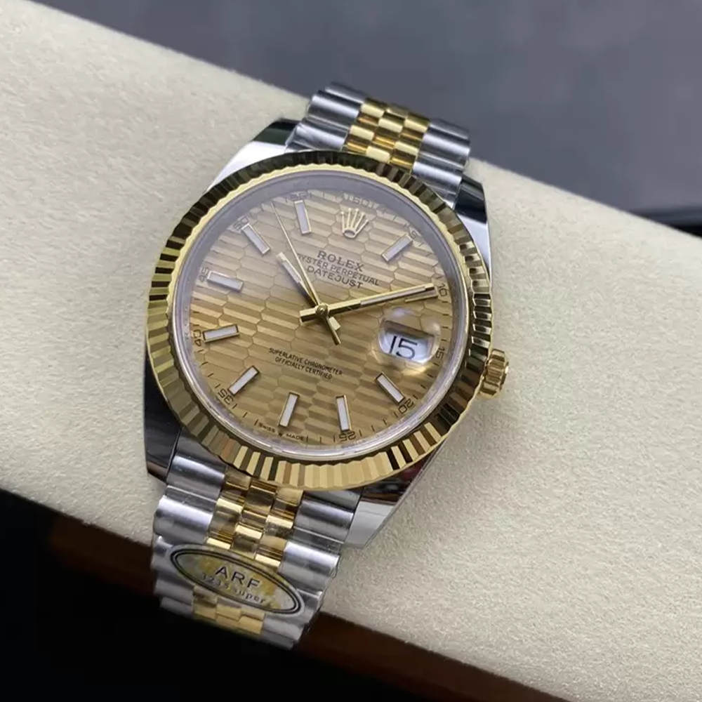 최고퀄 ARF공장 롤렉스 데이저스트 모티프 샴폐인 다이얼 옐로우 골드 쥬빌레 콤비 41mm 126333