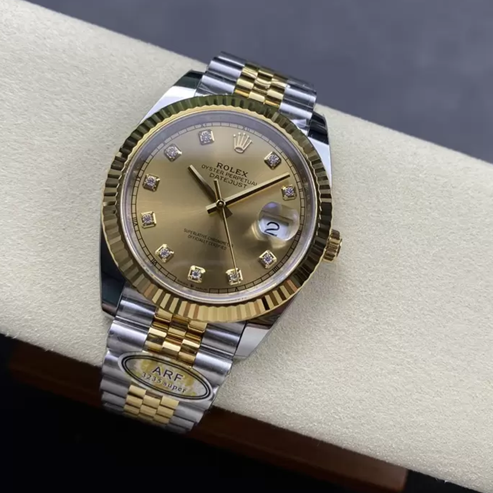 최고퀄 ARF공장 롤렉스 데이저스트 샴폐인 10P 다이얼 옐로우 골드 쥬빌레 콤비 41mm 126333