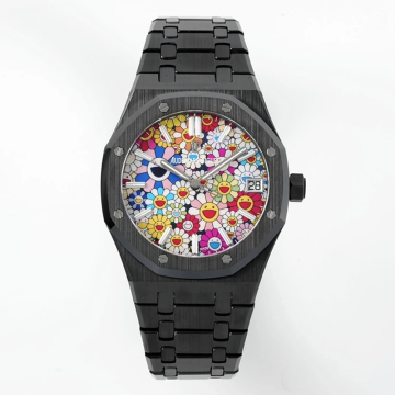 최고퀄 APS공장 오데마피게 로얄오크 플라워 다이얼 블랙 세라믹 41mm 15500