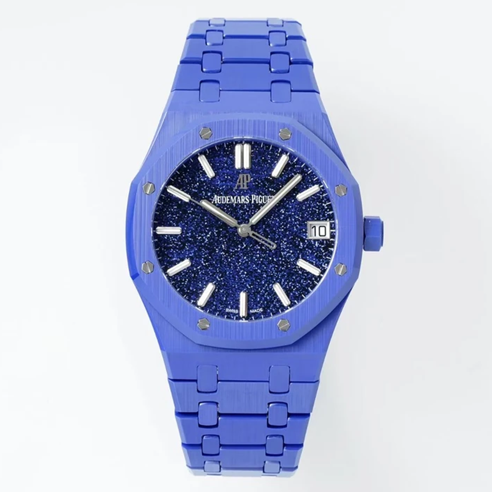 최고퀄 APS공장 오데마피게 로얄오크 그레이셔 블루 다이얼 블루 세라믹 41mm 15500