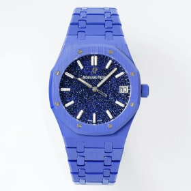 최고퀄 APS공장 오데마피게 로얄오크 그레이셔 블루 다이얼 블루 세라믹 41mm 15500