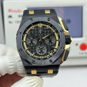 최고퀄 APS공장 오데마피게 로얄오크 크로노그래프 블랙 다이얼 세라믹 러버밴드 41mm 26240