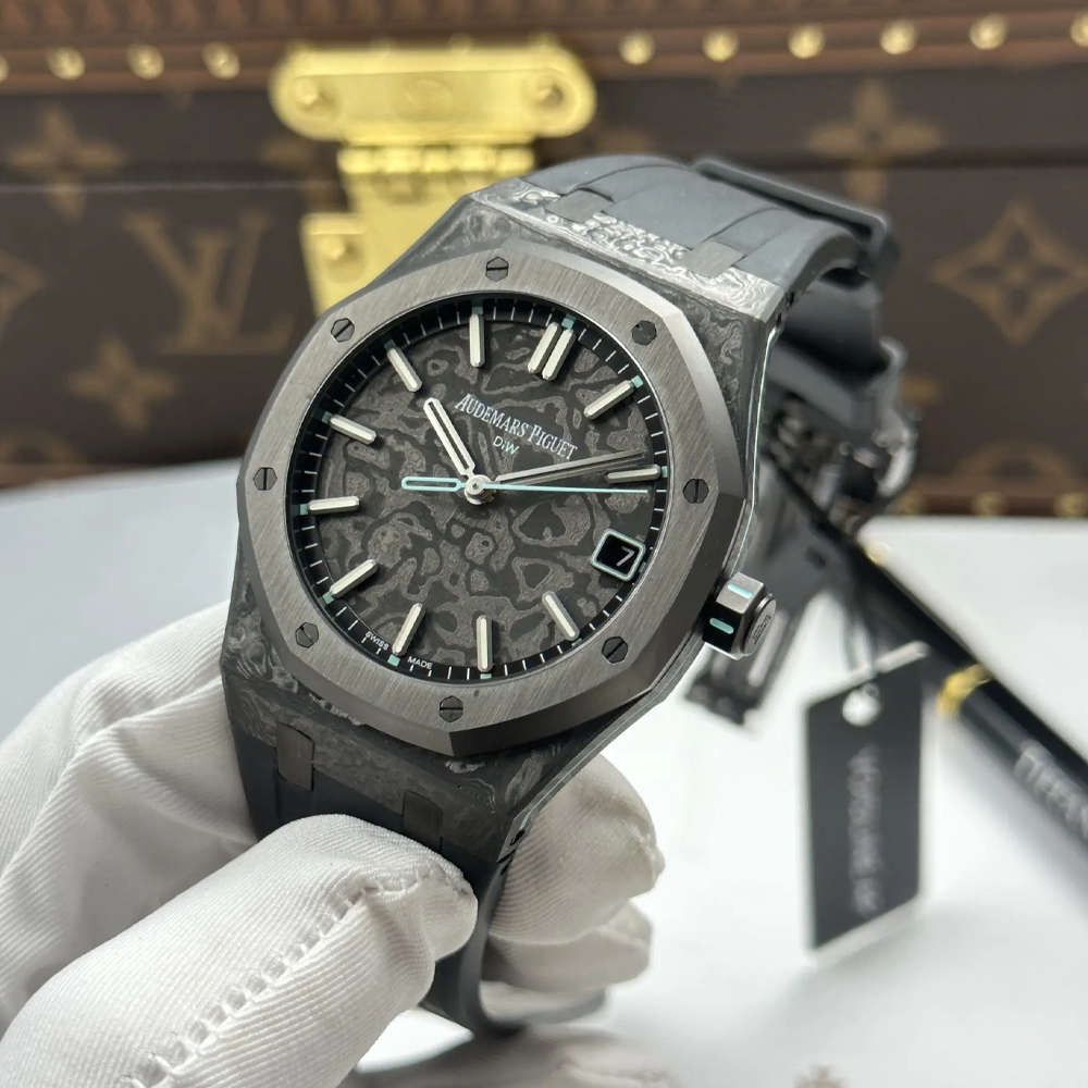 최고퀄 DIW 오데마피게 로얄오크 카본 커스텀 티파니 블루 핸즈 41mm 15500