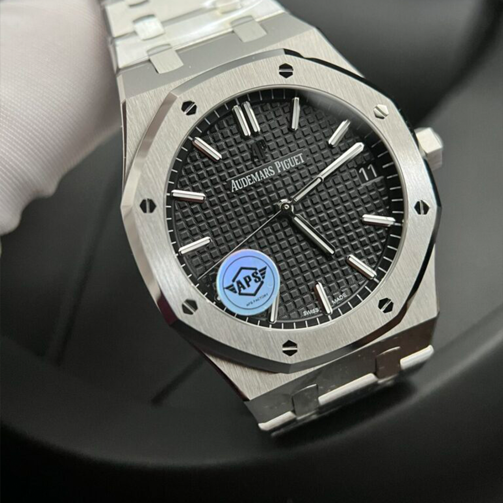 최고퀄 APS공장 오데마피게 로얄오크 블랙 다이얼 스틸 41mm 15500