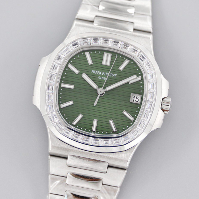 최고퀄 3K공장 파텍필립 노틸러스 그린 다이아 다이얼 다이아 베젤 5711