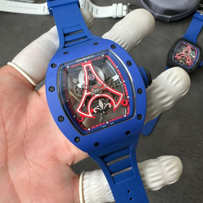 최고퀄 RM공장 리차드 밀 RM52-03 PSG 투르비용 에디션 블루 세라믹 케이스