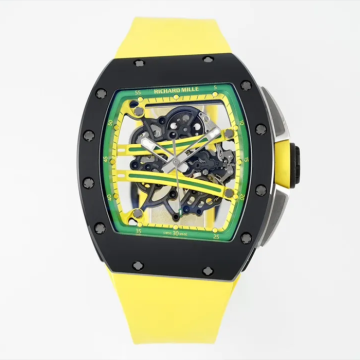 최고퀄 ZF공장 리차드밀 RM61-01 요한 블레이크 얼티밋 에디션 블랙 세라믹 케이스 옐로우 밴드