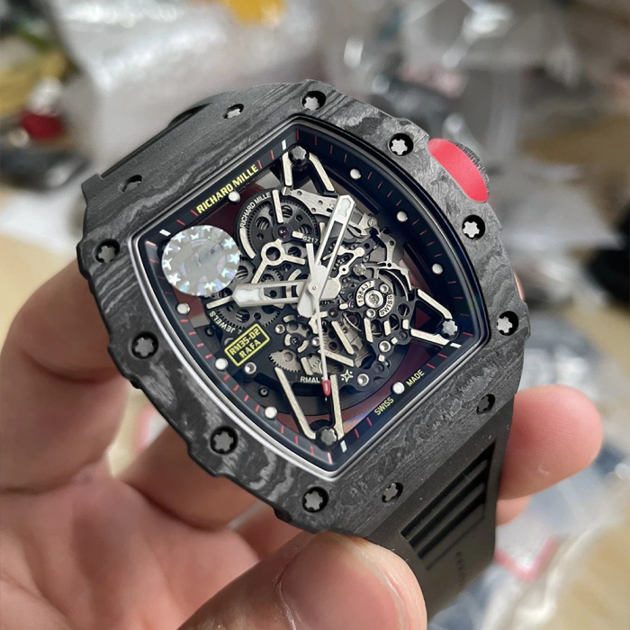 최고퀄 ZF공장 리차드밀 라파엘 나달 RM35-02 블랙 카본 / 블랙 러버밴드