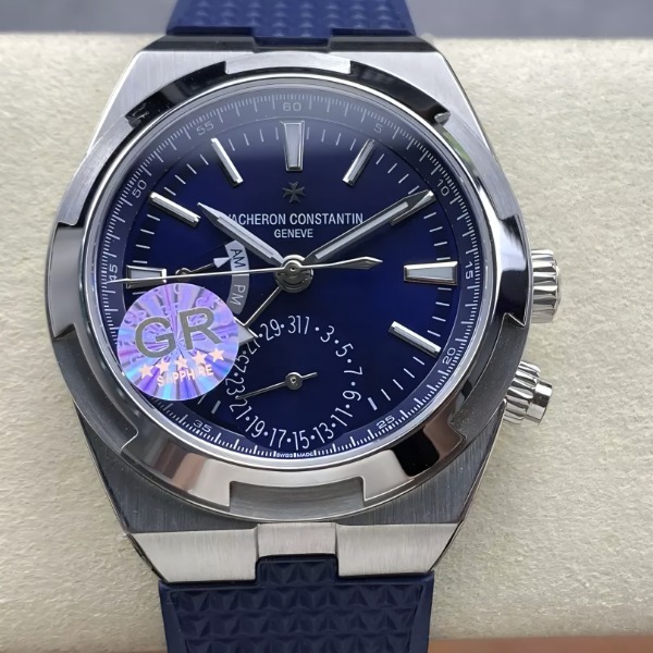 GR공장 바쉐론 콘스탄틴 오버시즈 듀얼타임 블루 다이얼 러버밴드 7900v