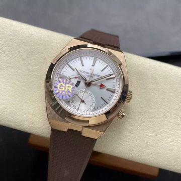 GR공장 바쉐론 콘스탄틴 오버시즈 듀얼타임 화이트 다이얼 러버밴드 7920