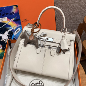 최고퀄 올수공 에르메스 켈리 라키스 Craie 스위프트 가죽 실버 하드웨어