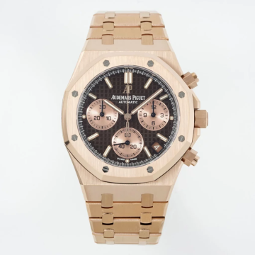 최고퀄 DD공장 오데마피게 로얄오크 크로노 그래프 브라운 다이얼 로즈골드 금통 41mm 26240