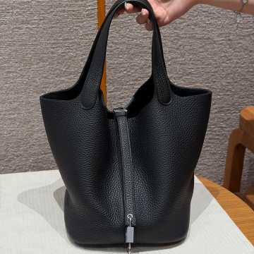 최고퀄 올수공 에르메스 피코탄 락 22 블랙 클레망스 가죽 실버 하드웨어