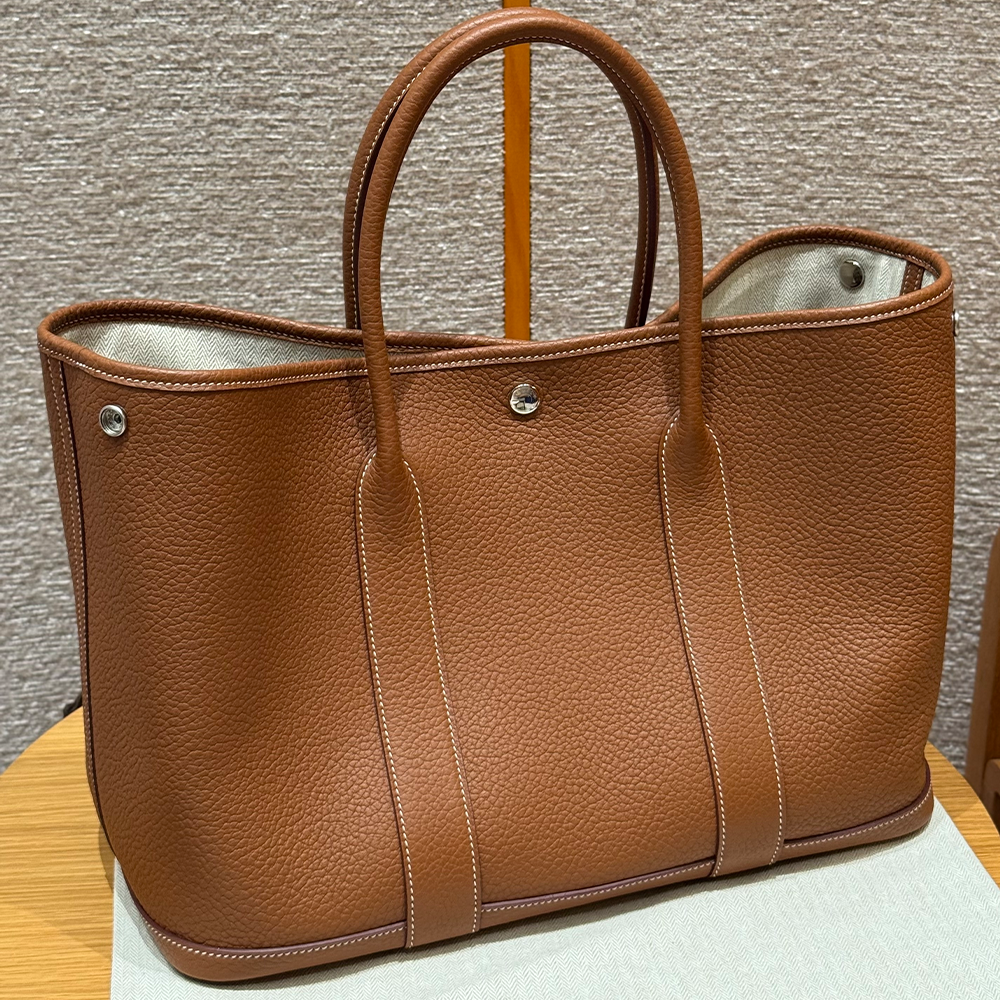 최고퀄 올수공 에르메스 가든파티 36 골드 브라운 바쉬 가죽