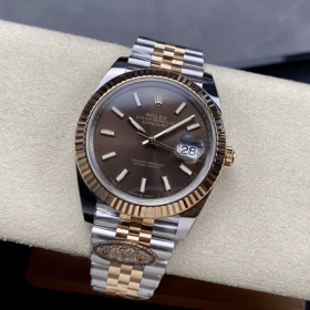 최고퀄 클린공장 롤렉스 데이저스트 브라운 다이얼 콤비 쥬빌레 41mm 126334