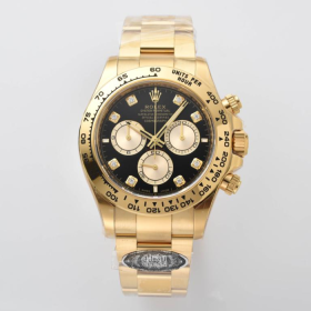 최고퀄 클린공장 롤렉스 데이토나 블랙 8P 다이얼 옐로우 골드 금통 126508