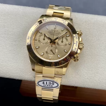 최고퀄 클린공장 롤렉스 데이토나 샴폐인 인덱스 다이얼 옐로우 골드 금통 m116503