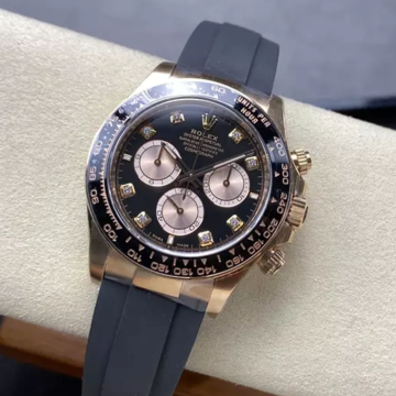 최고퀄 클린공장 롤렉스 데이토나 블랙 8P 다이얼 로즈 골드 러버밴드 126518