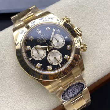 최고퀄 클린공장 롤렉스 데이토나 블랙 8P 다이얼 옐로우 골드 금통 126508