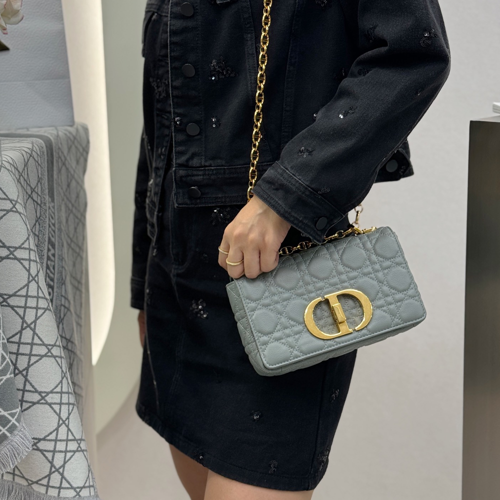 최고퀄 디올 카로 스몰 숄더백 그레이
