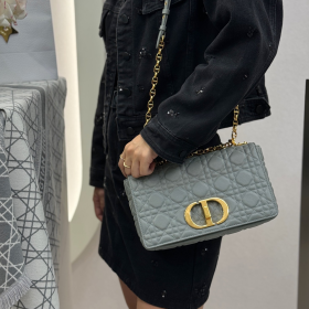 최고퀄 디올 카로 미디움 숄더백 그레이