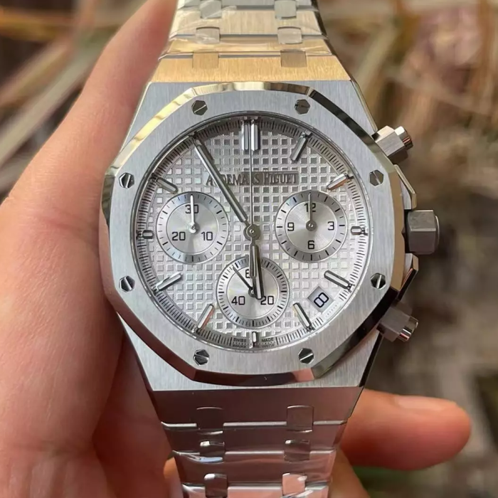 최고퀄 APS공장 오데마피게 로얄오크 크로노그래프 화이트 다이얼 41mm 26240