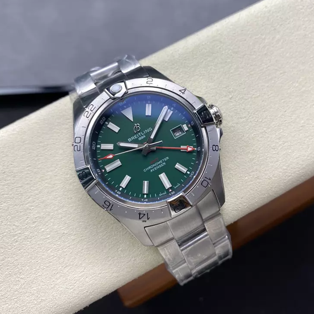 최고퀄 BLS공장 브라이틀링 어벤저 GMT 그린 다이얼 44mm